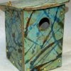 Amaranth Stoneware Unique Birdhouses Orchard Nest Box- Teal Or Cobalt 1 Amaranth Stoneware Unique Birdhouses Orchard Nest Box- Teal Or Cobalt