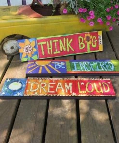 Studio M Vinyl Art Pavers- Set/3 Garden Stakes & Whirligigs