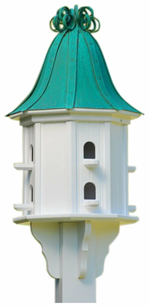 The Birdhouse Chick Copper Roof Birdhouses Copper Roof Dovecote Birdhouse 36x14 Ribbon Detail- 8 Perches 6 The Birdhouse Chick Copper Roof Birdhouses Copper Roof Dovecote Birdhouse 36x14 Ribbon Detail- 8 Perches