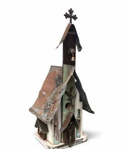 The Birdhouse Chick Barn Wood & Tin Church Birdhouses
