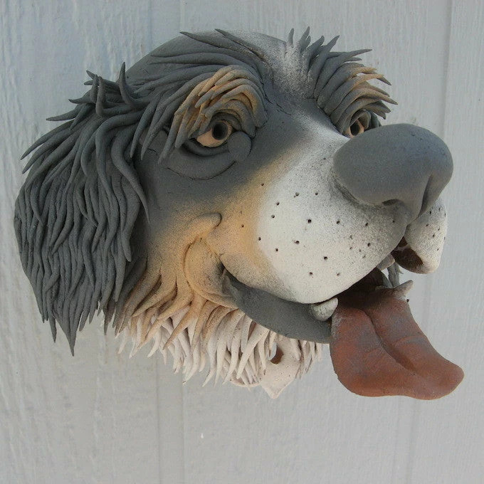 Doug Fey Dog & Cat Ceramic Birdhouse Berner Ceramic Birdhouse 3 Doug Fey Dog & Cat Ceramic Birdhouse Berner Ceramic Birdhouse