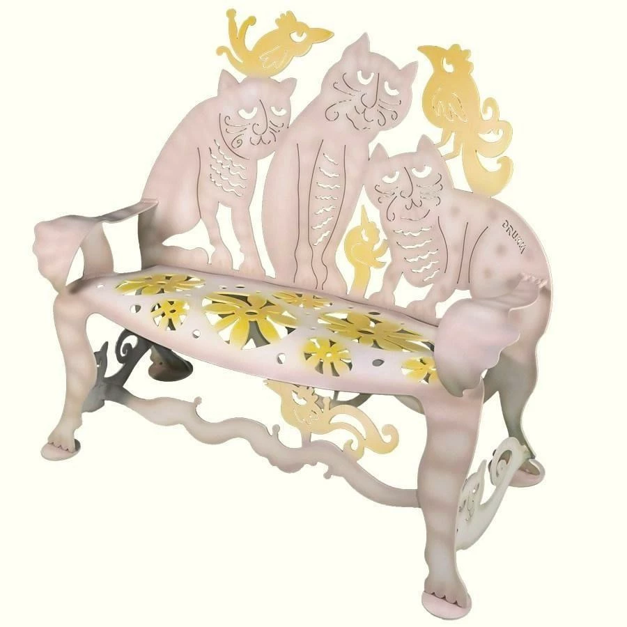 Cricket Forge Garden Cat Bench 4 Cricket Forge Garden Cat Bench