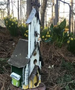 The Birdhouse Chick Unique Birdhouses Rustic Church Birdhouses- Medium