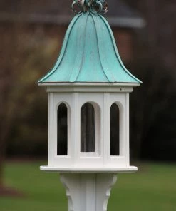 The Birdhouse Chick Copper Roof Bird Feeders Copper Roof Bird Feeder-Vinyl/PVC Ribbon Detail
