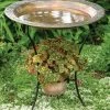 Ancient Graffiti Staked & Pedestal Bird Baths Flamed Bird Bath With Planter 1 Ancient Graffiti Staked & Pedestal Bird Baths Flamed Bird Bath With Planter