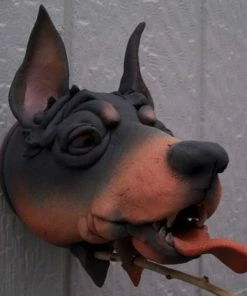 Doug Fey Doberman Ceramic Birdhouse