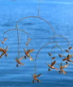 Ancient Graffiti Flamed Hummingbird Mobile Wind Chimes