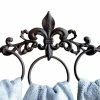 The Birdhouse Chick Fleur De Lis Iron Towel Rack Plaques, Stepping Stones & Wall Decor 1 The Birdhouse Chick Fleur De Lis Iron Towel Rack Plaques, Stepping Stones & Wall Decor