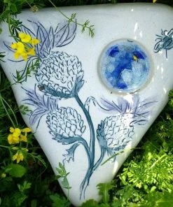 Amaranth Stoneware Butterfly Puddler Thistle Design