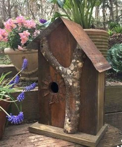 The Birdhouse Chick Church Birdhouses, Vintage-Rustic Rustic Log Front Birdhouses- 2 Sizes 24 The Birdhouse Chick Church Birdhouses, Vintage-Rustic Rustic Log Front Birdhouses- 2 Sizes