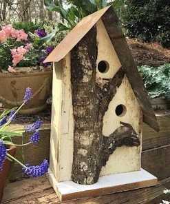 The Birdhouse Chick Church Birdhouses, Vintage-Rustic Rustic Log Front Birdhouses- 2 Sizes 18 The Birdhouse Chick Church Birdhouses, Vintage-Rustic Rustic Log Front Birdhouses- 2 Sizes