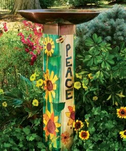 Studio M Peace Pedestal Bird Bath- Retired Design Staked & Pedestal Bird Baths 7 Studio M Peace Pedestal Bird Bath- Retired Design Staked & Pedestal Bird Baths
