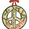 Studio M Peace On Earth Door Hanger- Vinyl/PVC 1 Studio M Peace On Earth Door Hanger- Vinyl/PVC