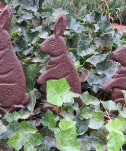 The Birdhouse Chick Iron Rabbit Garden Stakes-Set/3