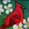 TileCraft Plaques, Stepping Stones & Wall Decor Ceramic Art Tiles-Cardinals Set/2 2 TileCraft Plaques, Stepping Stones & Wall Decor Ceramic Art Tiles-Cardinals Set/2