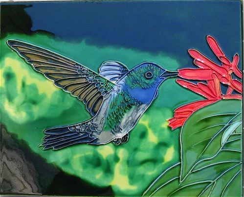 TileCraft Ceramic Art Tile-Hummingbird 8x10 3 TileCraft Ceramic Art Tile-Hummingbird 8x10