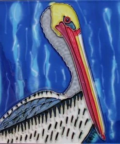 TileCraft Plaques, Stepping Stones & Wall Decor Ceramic Art Tiles-Set Of 3 Pelicans 5 TileCraft Plaques, Stepping Stones & Wall Decor Ceramic Art Tiles-Set Of 3 Pelicans