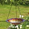Evergreen Enterprises Tiffany Glass Hanging Bird Bath 2 Evergreen Enterprises Tiffany Glass Hanging Bird Bath