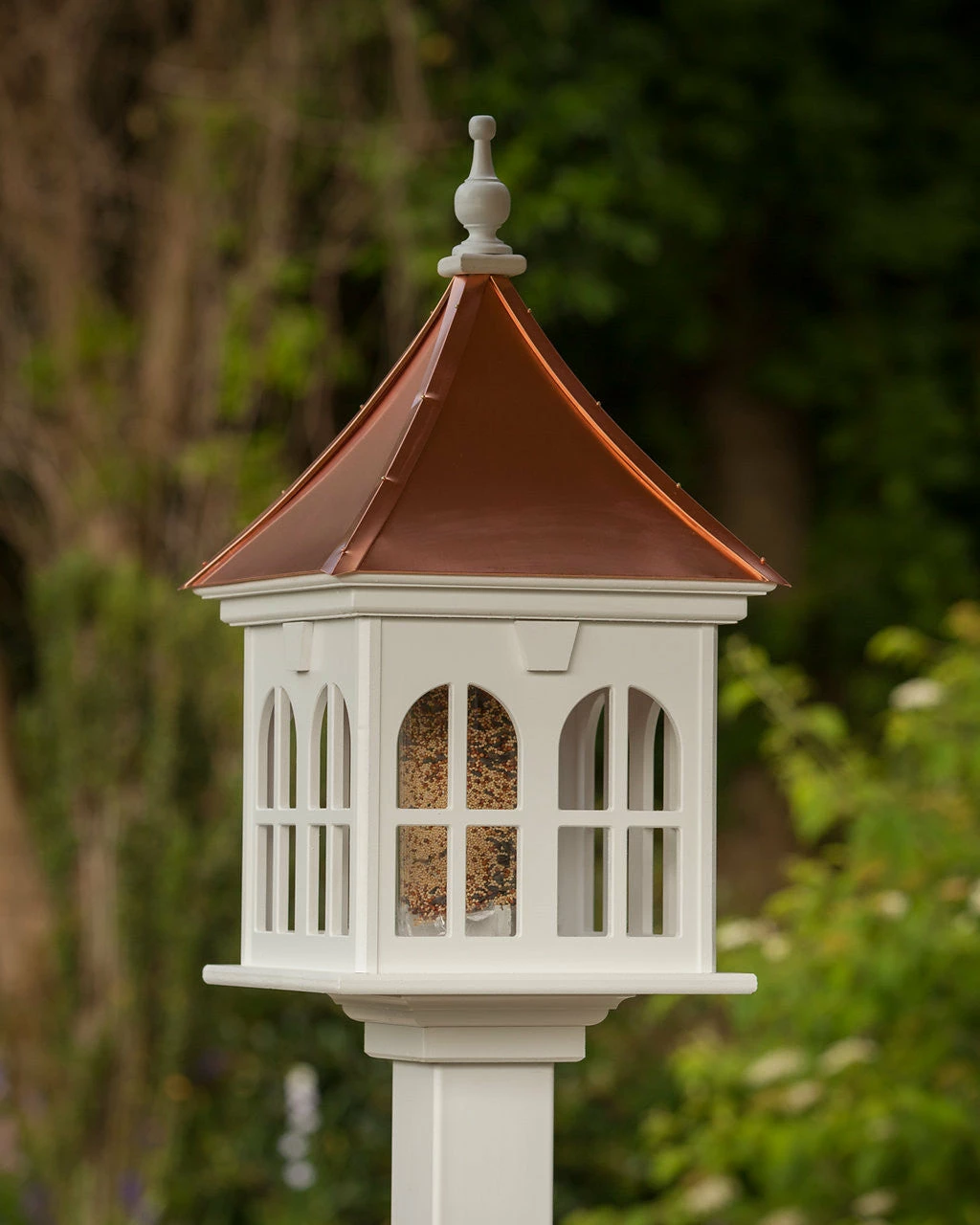 The Birdhouse Chick Copper Roof Vinyl/PVC Bird Feeder - 29x14 3 The Birdhouse Chick Copper Roof Vinyl/PVC Bird Feeder - 29x14