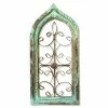 Hand Crafted Plaques, Stepping Stones & Wall Decor Rustic Window Frame Arch- Green Or Blue