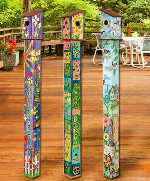Studio M Birdhouse Art Poles 6 Ft. Post Unique Birdhouses 11 Studio M Birdhouse Art Poles 6 Ft. Post Unique Birdhouses