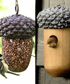 Esschert Design Birdhouse & Bird Feeder Gift Set Unique Birdhouses