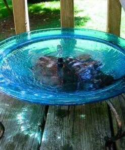 The Birdhouse Chick Solar Bubbler Bird Bath-Deck Mount Or Ground Deck & Ground Bird Baths