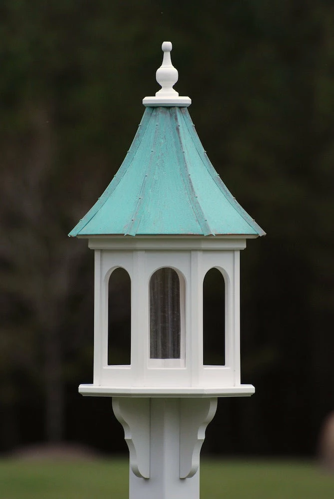 The Birdhouse Chick Copper Roof Bird Feeder Columns - 36x14 Copper Roof Bird Feeders 3 The Birdhouse Chick Copper Roof Bird Feeder Columns - 36x14 Copper Roof Bird Feeders