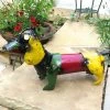The Birdhouse Chick Dachshund Recycled Metal Yard Art