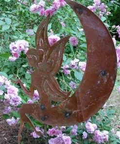 The Birdhouse Chick Crescent Moon Fairy Garden Stake Garden Stakes & Whirligigs