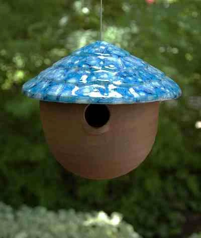 JJ Potts Ceramic Gourd Birdhouse 8 JJ Potts Ceramic Gourd Birdhouse