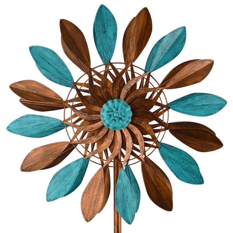 Red Carpet Studios Large Kinetic Double Leaves Spinner Garden Stakes & Whirligigs 3 Red Carpet Studios Large Kinetic Double Leaves Spinner Garden Stakes & Whirligigs