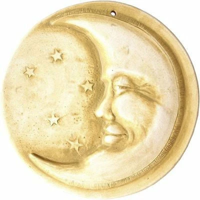 Burley Clay Moon Face Garden Plaque Statuary & Sculpture 3 Burley Clay Moon Face Garden Plaque Statuary & Sculpture