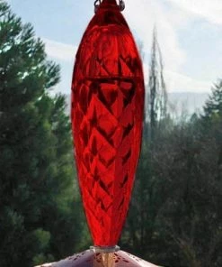 Songbird Essentials Hummingbird Feeders Cut Glass Ruby Hummingbird Feeder