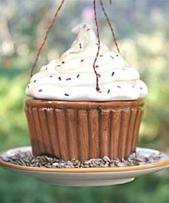 Popular Ceramic Cupcake Bird Feeder